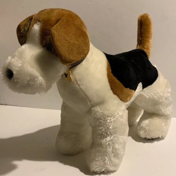 Toy Network “Buddy” Fox Terrier Dog Plush Large 15” x 20” White Brown Black 2002 - Picture 10 of 10